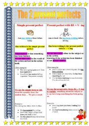 English Worksheet: The 2 present perfect