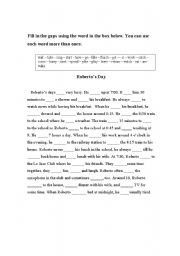 English Worksheet: Present Simple _ Fill in the gaps 