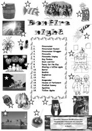 English Worksheet: BONFIRE NIGHT