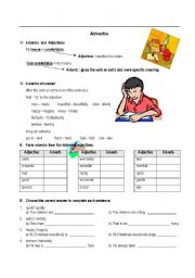 English Worksheet: Adverbs