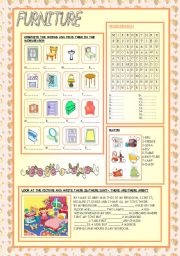 English Worksheet: FURNITURE