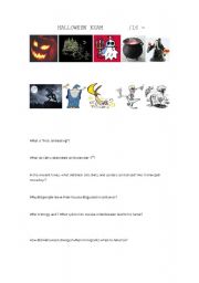 English Worksheet: Halloween quiz