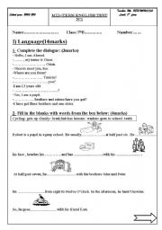 7 th year mid term test n1 2010/2011