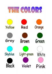 English Worksheet: the colors