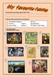 English Worksheet: My favourite Painting