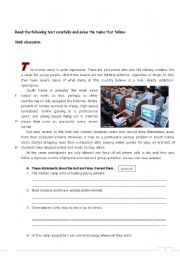 English Worksheet: worsheet - young people and technology 9th form