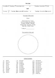 English worksheet: The date