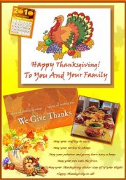 English Worksheet: THANKSGIVING  - part1