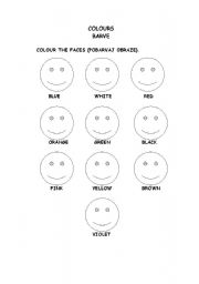 English Worksheet: Colours