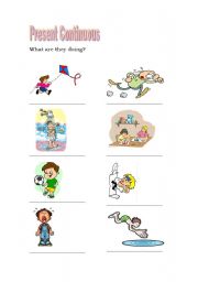 English Worksheet: Present Continuous