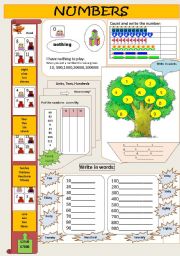 English Worksheet: NUMBERS