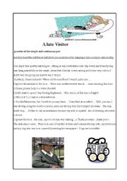 English worksheet: A late visitor