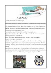 English Worksheet: A late visitor