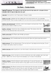 English Worksheet: Titanic Timeline