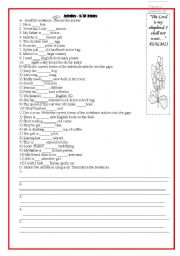 English Worksheet: Articles A-An