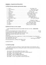 English Worksheet: comparisons