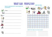 English Worksheet: Modal verb:can