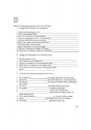 English Worksheet: Passive and active voice
