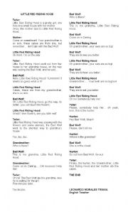 English Worksheet: little red riding hood