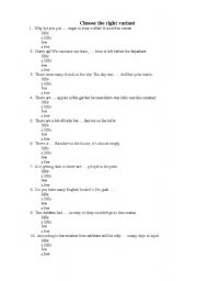 English Worksheet: test - few, a few, little, a little 