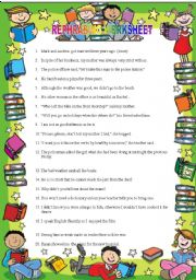 English Worksheet: REPHRASING PRACTICE