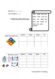 English worksheet: weather