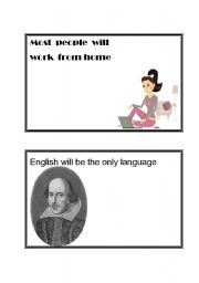 English Worksheet: Predictions about the future