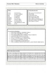 English worksheet: Beverly Hills Chihuahua                            Movie Activities