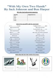 English Worksheet: With My Own Two Hands