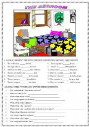 English Worksheet: there is/are