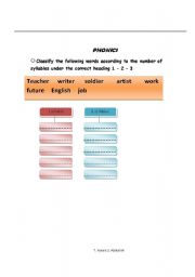 English worksheet: PHONICS