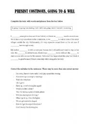 English Worksheet: Conditionals & Future tenses review