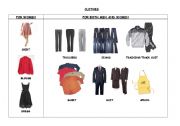 English worksheet: CLOTHES