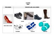 English Worksheet: CLOTHES: SHOES & ACCESSORIES