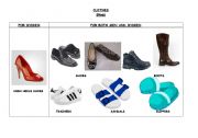 English worksheet: CLOTHES: SHOES & ACCESSORIES