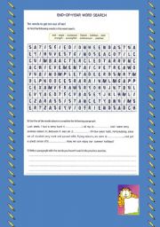 English worksheet: END YEAR WORK SHEET