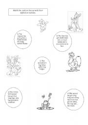 English worksheet: Cartoon fun and body parts