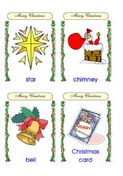 English Worksheet: Christmas flashcards (17-32 of 32) and backs  reuploaded