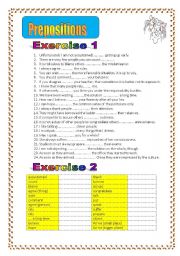 English Worksheet: 3 pages/4 exercises 52 Dependent prepositions with KEY