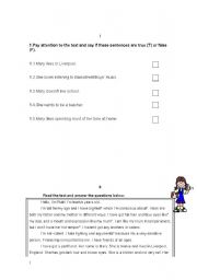 English Worksheet: Diagnostic Test