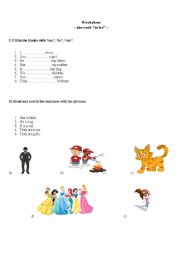 English worksheet: Worksheet the verb 