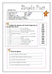 English Worksheet: Past Simple - regular verbs