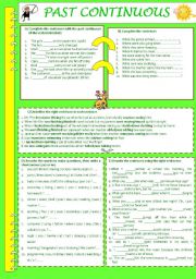 English Worksheet: PAST CONTINUOUS