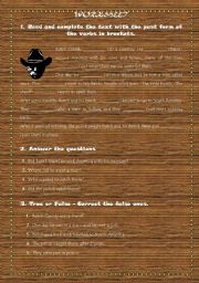 English Worksheet: WILD WEST