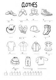 English Worksheet: Clothes