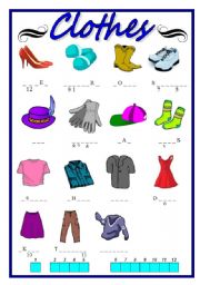 English Worksheet: Clothes