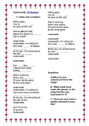 English worksheet: Underneath - Dj Antoine