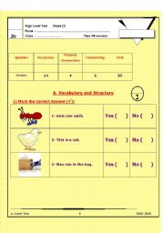 English worksheet: Revision