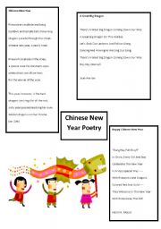 English worksheet: Chinese New Year Poetry