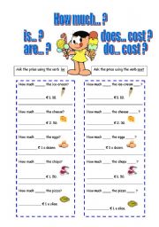 English Worksheet: How much... asking for prices